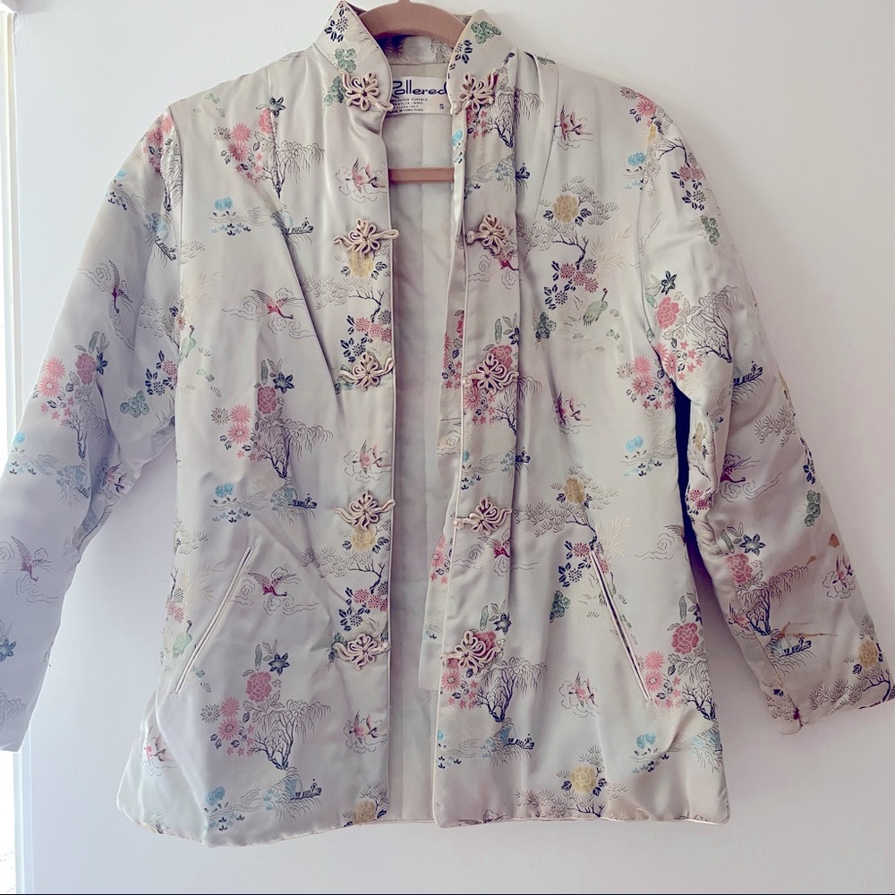 Vintage Chinese style quilted floral jacket